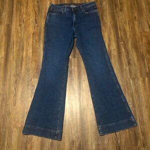 Wrangler Jeans Women's 31x34 High Rise Trouser Flare 70s Western Denim